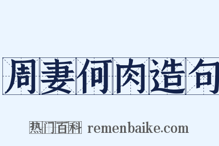 周妻何肉造句是什么意思的图片
